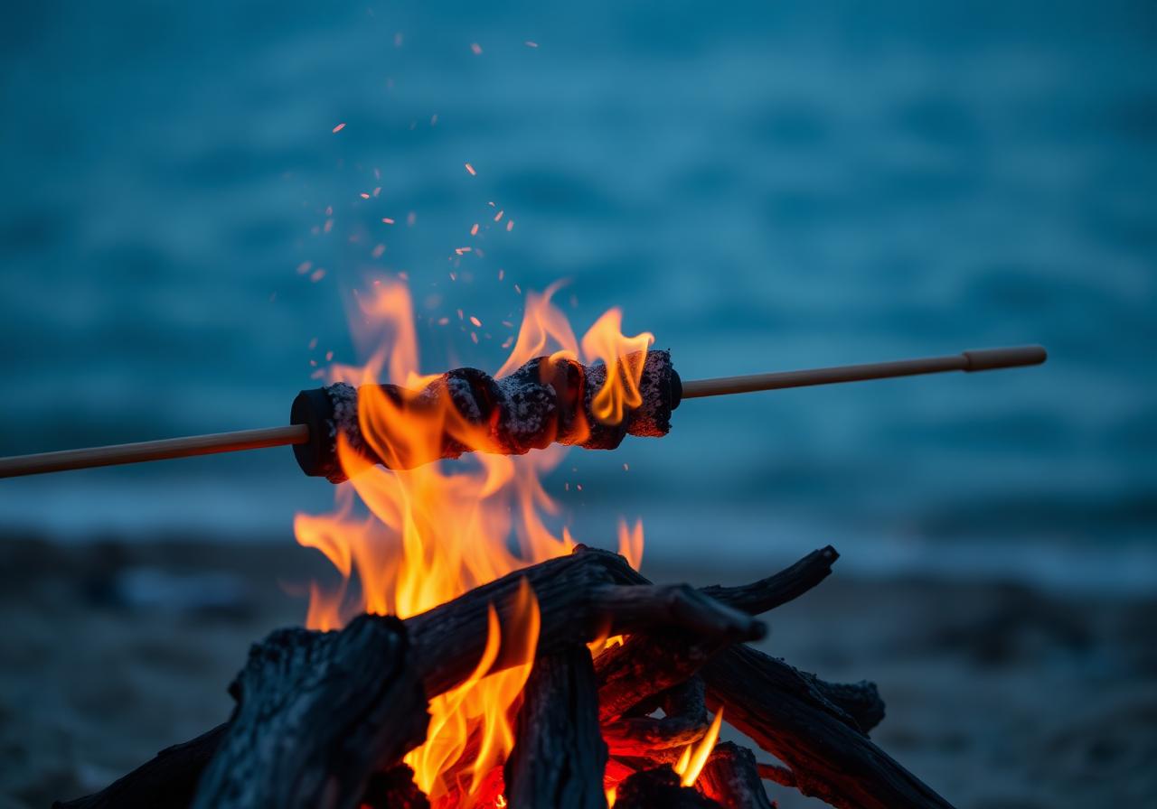 Brasa y espetos al atardecer